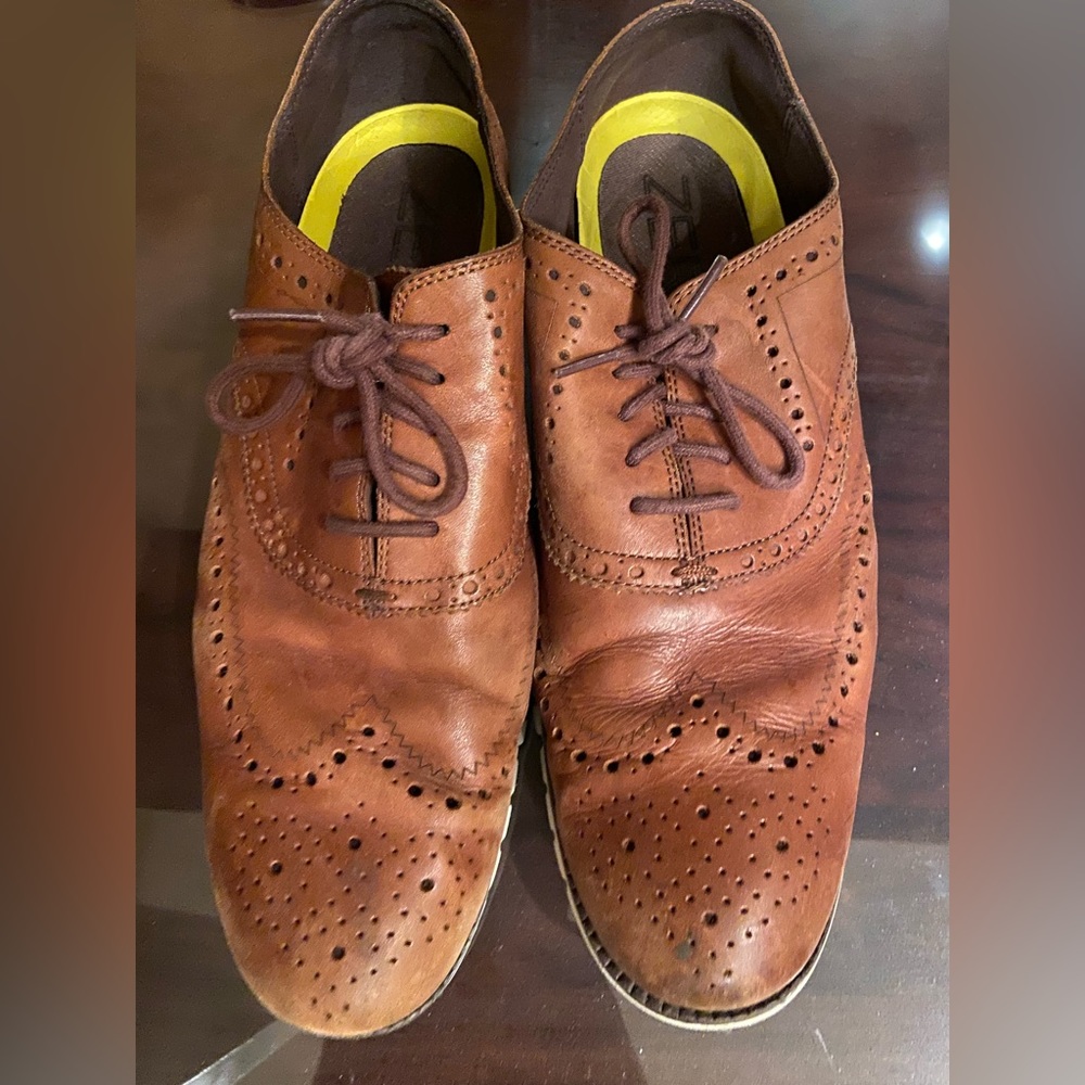 Men’s ZEROGRAND Wingrip Oxford | Brown Leather | Size 11